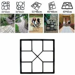 ECHOO Concrete Paver Mold Plastic Paving Reusable Path Maker Garden Path DIY Patio Driveway Sidewalk Mold 9 ECHOO Concrete Paver Mold Plastic Paving Reusable Path Maker Garden Path DIY Patio Driveway Sidewalk Mold -Indoor Flower Pot 58422406 3