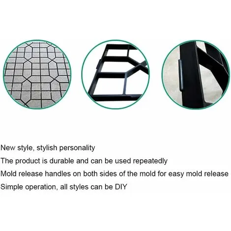 ECHOO Concrete Paver Mold Plastic Paving Reusable Path Maker Garden Path DIY Patio Driveway Sidewalk Mold 6 ECHOO Concrete Paver Mold Plastic Paving Reusable Path Maker Garden Path DIY Patio Driveway Sidewalk Mold - Image 4