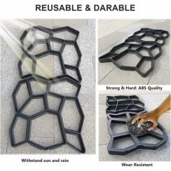 ECHOO Concrete Mold Sidewalk Form Formwork Plastic Form Forms For Concrete Slabs For The Garden 42.5 X 42. -Indoor Flower Pot 58422519 4