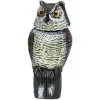Tinor 38cm Bird Scarers For Gardens, Owl Decoy With Rotating Head, Realistic Garden Owl Decoy To Scare Birds Away