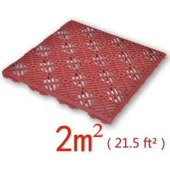 Topdeal Garden Tiles Plastic Floor Tiles 29 X 29 Cm 24 Pcs VDFF26306UK