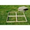 THE GARDEN VILLAGE Decking Kit 1mÂ² (1 Frame And 4 Tiles) - L6.5 X W100 X H100 Cm - Timber -Indoor Flower Pot 59999346 1