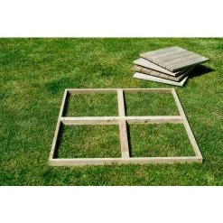 THE GARDEN VILLAGE Decking Kit 5mÂ² (5 Frames And 20 Tiles) - L6.5 X W100 X H6.5 Cm - Timber