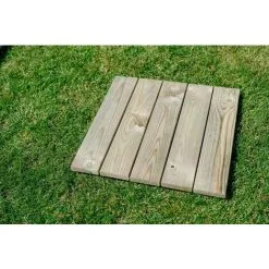 THE GARDEN VILLAGE Deck Tiles 3mÂ² (12 Tiles Pack) - L4 X W50 X H4 Cm - Timber