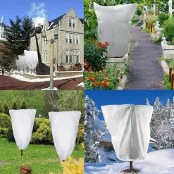 GROOFOO Plant Cover Plant Protection,Plant Cover Overwintering Plant Protection,Plant Protection Against Frost,Plant Cover Protection Against Frost (100 156cm, Beige) -Indoor Flower Pot 63603301 5
