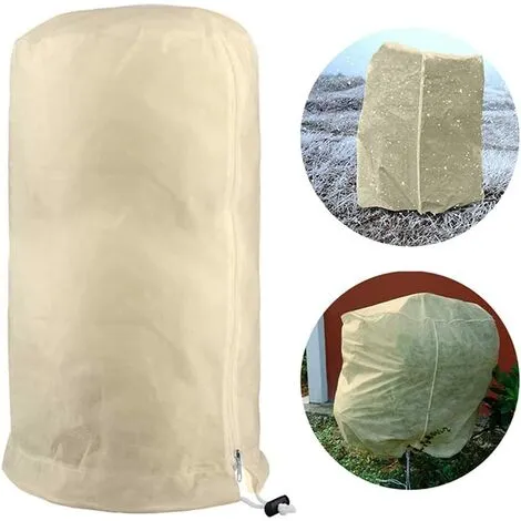 GROOFOO Plant Overwintering Veil, Olive Tree Overwintering Veil, Tree Overwintering Veil, Tomato Lemon Tree Protective Cover, Plant Wintering Cover Garden Plant Bag Non-woven Fabric (60℅80cm, Beige1) 4 GROOFOO Plant Overwintering Veil, Olive Tree Overwintering Veil, Tree Overwintering Veil, Tomato Lemon Tree Protective Cover, Plant Wintering Cover Garden Plant Bag Non-woven Fabric (60℅80cm, Beige1) - Image 2