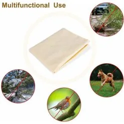 GROOFOO Winter Plant Frost Protection Cover With Drawstring Fleece Tear Resistant Beige 60x80cm -Indoor Flower Pot 63606139 3