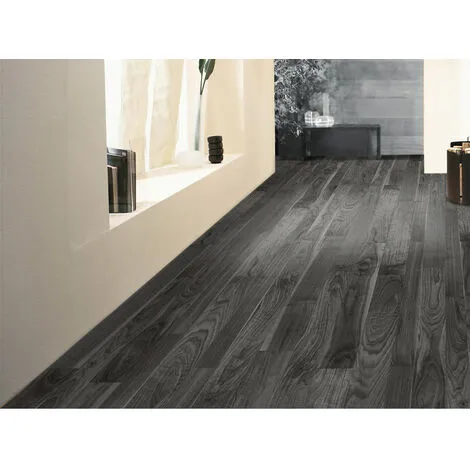 Livingandhome WPC Decking Waterproof Floor Tiles Set With Accessories Kit Dark Grey,8.4㎡ 4 Livingandhome WPC Decking Waterproof Floor Tiles Set With Accessories Kit Dark Grey,8.4㎡ - Image 2