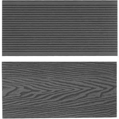 Livingandhome WPC Decking Waterproof Floor Tiles Set With Accessories Kit Dark Grey,9.4㎡ -Indoor Flower Pot 64137421 5