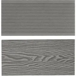 Livingandhome WPC Decking Waterproof Floor Tiles Set With Accessories Kit Light Grey,7.3㎡ -Indoor Flower Pot 64137422 5