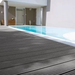 Livingandhome WPC Decking Waterproof Floor Tiles Set With Accessories Kit Dark Grey,6.3㎡ -Indoor Flower Pot 64137423 3