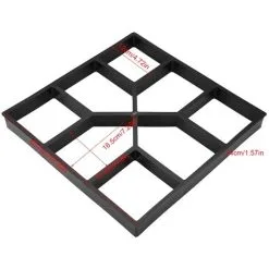 Yd. Garden Pavement Mold, 15.75 X 15.75 Inch DIY Path Maker Mold Reusable Concrete Cement Stone Design Paver Walk Maker Mould For Paving Pavement Patio Walkway