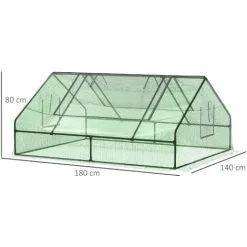Outsunny Greenhouse Flower Planter Mini Zipper Garden Patio Steel 1.8 M 8 Outsunny Greenhouse Flower Planter Mini Zipper Garden Patio Steel 1.8 M -Indoor Flower Pot 6429814 2