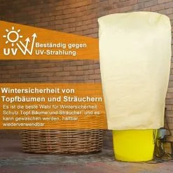 Plant Overwintering Cover, 180 X 120cm Plant Overwintering Veil, Reusable Overwintering Cover Suitable For Protecting Plants Outdoors In Winter SOEKAVIA -Indoor Flower Pot 64516092 4