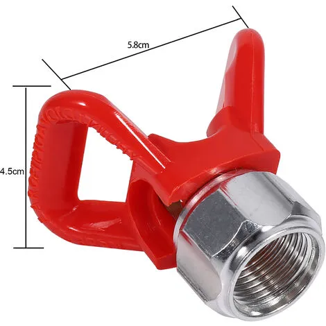 Yd. Paint Sprayer Tip Guard Base Airless Paint Sprayer Titan Guard Assembly Sprayer Nozzle Tool Compatible For Airless PaintUniversal Replacement Accessories (Red) 5 Yd. Paint Sprayer Tip Guard Base Airless Paint Sprayer Titan Guard Assembly Sprayer Nozzle Tool Compatible For Airless PaintUniversal Replacement Accessories (Red) - Image 3