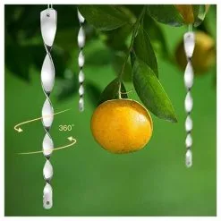 QERSTA 10 Pack Bird Repeller, Pigeon Repeller, Balcony Bird Scarer, Bird Scarer Bar 360 Degree Reflective Spiral Luminous,GU.B/bon -Indoor Flower Pot 67370471 3