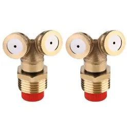 Yd. 2pcs Brass Spray Misting Nozzle, Double Nozzle Spray Agricultural Garden Sprinkler Irrigation Sprayer For Washers Cleaner Gun -Indoor Flower Pot 67802963 5