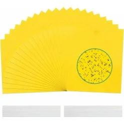 MONLY 20 Pz Yellow Double-sided Trap Fly, 1520cm Sticky Paper Stickers Against Whiteflies, Aphids, Gnats And Leaf Miners -Indoor Flower Pot 68261913 3