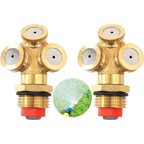 MONLY Pieces Brass Misting Spray Nozzle,Misting Spray Nozzle,3 Holes Spray Nozzle,Spray Nozzle Holes,For Lawn,Watering Gardening,Irrigation Agriculture 3 MONLY Pieces Brass Misting Spray Nozzle,Misting Spray Nozzle,3 Holes Spray Nozzle,Spray Nozzle Holes,For Lawn,Watering Gardening,Irrigation Agriculture