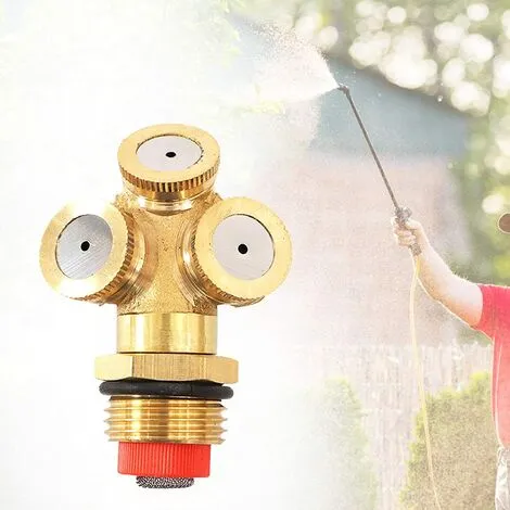 MONLY Pieces Brass Misting Spray Nozzle,Misting Spray Nozzle,3 Holes Spray Nozzle,Spray Nozzle Holes,For Lawn,Watering Gardening,Irrigation Agriculture 5 MONLY Pieces Brass Misting Spray Nozzle,Misting Spray Nozzle,3 Holes Spray Nozzle,Spray Nozzle Holes,For Lawn,Watering Gardening,Irrigation Agriculture - Image 3