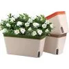 MONLY 10.5 Inch Rectangle Self Watering Planter Set Of 3, Plastic Plant Pot With Visual Water Level Window Indoor Decorative Garden Flower Pot (Green/Brown/Orange) 2 MONLY 10.5 Inch Rectangle Self Watering Planter Set Of 3, Plastic Plant Pot With Visual Water Level Window Indoor Decorative Garden Flower Pot (Green/Brown/Orange) -Indoor Flower Pot 68264642 1