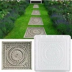 NAXUNNN DIY Concrete Mold Pathway Shape Plastic Mold For Concrete Garden Sidewalk Lawn Pavers Walkway Concrete Stone Slabs For Garden Patio -Indoor Flower Pot 69019096 3