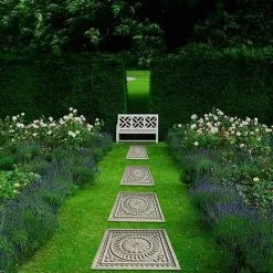 NAXUNNN DIY Concrete Mold Pathway Shape Plastic Mold For Concrete Garden Sidewalk Lawn Pavers Walkway Concrete Stone Slabs For Garden Patio -Indoor Flower Pot 69019096 5