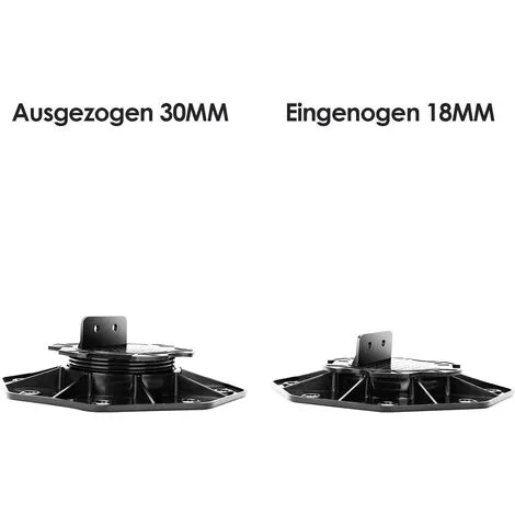 Tinor 6x 18-30mm Height Adjustable Pedestals - Bearings For Wood, WPC And Stone Deck Boards 5 Tinor 6x 18-30mm Height Adjustable Pedestals - Bearings For Wood, WPC And Stone Deck Boards - Image 3