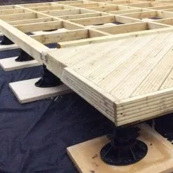 Tinor 4x Height Adjustable Pedestals From 60 To 140 Mm - Bearings For Wooden, WPC And Stone Decking Boards -Indoor Flower Pot 69370603 4