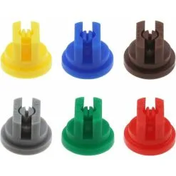 NAXUNNN 6 Pack 110 Degree Flat Fan Shape Assorted Spray Nozzle 0.15-0.6mm Weed Killer Spray Nozzles
