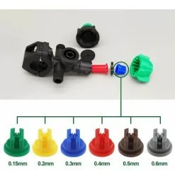 NAXUNNN 6 Pack 110 Degree Flat Fan Shape Assorted Spray Nozzle 0.15-0.6mm Weed Killer Spray Nozzles -Indoor Flower Pot 69438412 3