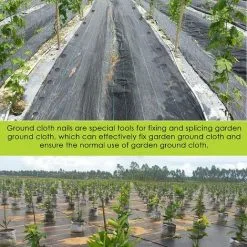 DENUOTOP Mulch Cloth Set Of 60 Ground Stakes Anchor Ground Stake With Barb Extra Strong Black Plastic Landscape Weed Cloth For Weed Cloth Securing - 12CM 10 DENUOTOP Mulch Cloth Set Of 60 Ground Stakes Anchor Ground Stake With Barb Extra Strong Black Plastic Landscape Weed Cloth For Weed Cloth Securing - 12CM -Indoor Flower Pot 70076206 4