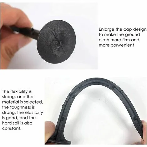 JOORRT 60 Pack Ground Stakes Anchor Ground Stake With Extra Strong Barb Black Plastic Landscape Weed Cloth For Weed Cloth Securing 6 JOORRT 60 Pack Ground Stakes Anchor Ground Stake With Extra Strong Barb Black Plastic Landscape Weed Cloth For Weed Cloth Securing - Image 4