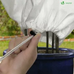 VOUNOT Set Of 3 Plant Protection Winter Fleece Horticultural Fleece Jacket 0.8m X 1m -Indoor Flower Pot 70922688 4