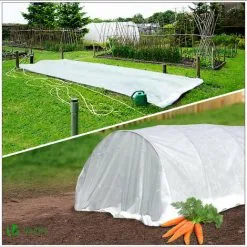 VOUNOT Garden Fleece 50gsm Horticultural Fleece Plant Winter Protection Cover With 10 Pegs 1.5x10M -Indoor Flower Pot 71044534 3