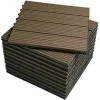 WOLTU 11x WPC Decking Tiles Garden Patio Balcony Interlocking Composite Decking Floor Brown -Indoor Flower Pot 71153629 1