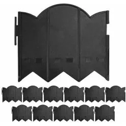 Geezy Garden Edging Lawn Flowerbed Border Fence Patio Fencing Landscape Weather Resistant (20 Panels - 4.15 M)
