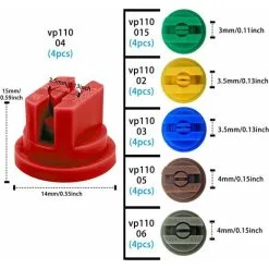 DKSFJKL Pack Of 24 110 Degree Plastic Fan Shaped Nozzles For Agriculture, Forestry 9 DKSFJKL Pack Of 24 110 Degree Plastic Fan Shaped Nozzles For Agriculture, Forestry -Indoor Flower Pot 71964006 3
