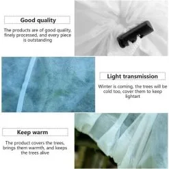 MEZHENG Winter Covers For Plants, Winter Cover, Non-Woven Plant Protection Cover, Frost Protection For Potted Plants And Plants (140 X 200 Cm) -Indoor Flower Pot 72507659 3