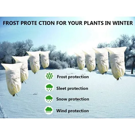 MEZHENG 2 Pack Plant Overwintering Cover, Plant Overwintering Cover, Plant Protection, 100 X 80cm Overwintering Cover, Plant Protection Cover Reusable Overwintering Cover 4 MEZHENG 2 Pack Plant Overwintering Cover, Plant Overwintering Cover, Plant Protection, 100 X 80cm Overwintering Cover, Plant Protection Cover Reusable Overwintering Cover - Image 2