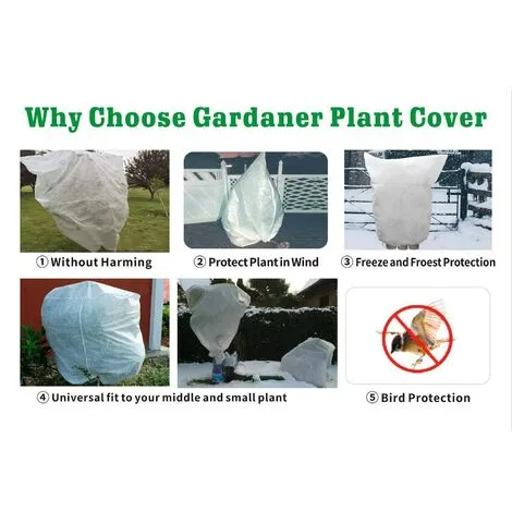 MEZHENG 2 Pack Plant Overwintering Cover, Plant Overwintering Cover, Plant Protection, 100 X 80cm Overwintering Cover, Plant Protection Cover Reusable Overwintering Cover 5 MEZHENG 2 Pack Plant Overwintering Cover, Plant Overwintering Cover, Plant Protection, 100 X 80cm Overwintering Cover, Plant Protection Cover Reusable Overwintering Cover - Image 3