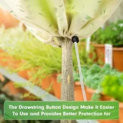 RHAFAYRE Plant Covers, Thicken Adjustable Plant Winter Cover With Drawstring Zipper, Winter Veil Frost Protection For Palm And Olive Tree 80x120cm 11 RHAFAYRE Plant Covers, Thicken Adjustable Plant Winter Cover With Drawstring Zipper, Winter Veil Frost Protection For Palm And Olive Tree 80x120cm -Indoor Flower Pot 73470564 5