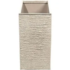 Beliani Modern Outdoor Indoor Flower Pot Stone Rectangular 25x60x45 Cm Beige Edessa -Indoor Flower Pot 7359959 5
