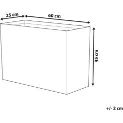 Beliani Modern Outdoor Indoor Flower Pot Stone Rectangular 25x60x45 Cm Dark Brown Edessa 9 Beliani Modern Outdoor Indoor Flower Pot Stone Rectangular 25x60x45 Cm Dark Brown Edessa -Indoor Flower Pot 7359967 3