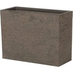 Beliani Modern Outdoor Indoor Flower Pot Stone Rectangular 25x60x45 Cm Dark Brown Edessa 10 Beliani Modern Outdoor Indoor Flower Pot Stone Rectangular 25x60x45 Cm Dark Brown Edessa -Indoor Flower Pot 7359967 4