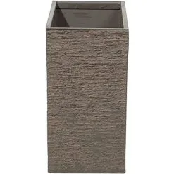 Beliani Modern Outdoor Indoor Flower Pot Stone Rectangular 25x60x45 Cm Dark Brown Edessa 11 Beliani Modern Outdoor Indoor Flower Pot Stone Rectangular 25x60x45 Cm Dark Brown Edessa -Indoor Flower Pot 7359967 5
