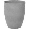 Beliani Tall Plant Pot Gardening Indoor Outdoor Flower Planter 35x42 Cm Grey Croton -Indoor Flower Pot 7359975 1