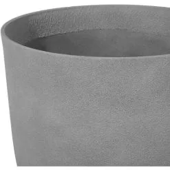 Beliani Tall Plant Pot Gardening Indoor Outdoor Flower Planter 35x42 Cm Grey Croton -Indoor Flower Pot 7359975 5