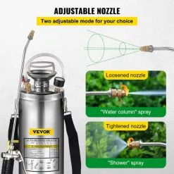 VEVOR Stainless Steel Sprayer 10L Household Gardening And Floor Cleaning Sprayer, Suitable For The Current Neds Of Industry, Agriculture, Commerce, Medicine And Other Industries -Indoor Flower Pot 74437980 4