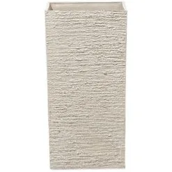 Beliani Flower Planter Tall Stone Garden Plant Pot Indoor Outdoor 30x60 Cm Beige Gaza